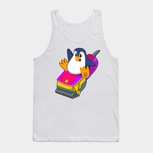 Penguin as Hairdresser with Razor Tank Top